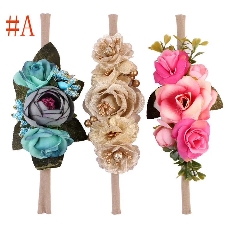 3Pcs Bowknot Head Bands For Baby Girls Floral print casual Headband Lovely Hair Accessories | Детская одежда и обувь