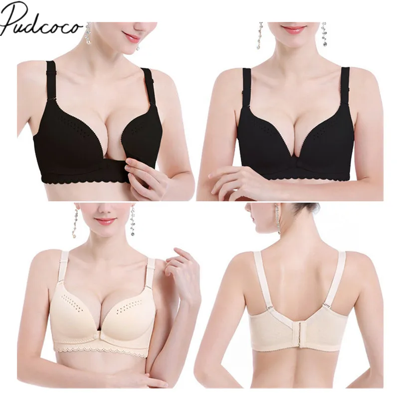 Бюстгальтер для беременных с пуговицами кружевной дышащий однотонный кормления