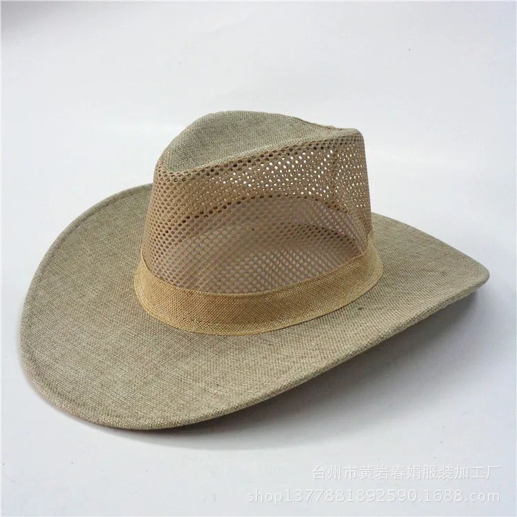 Летняя крутая шляпа дышащая мужская уличная Защита от солнца Западные