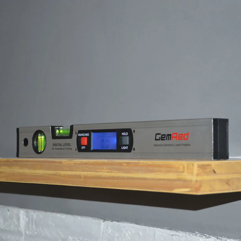 GemRed цифровой лазерный уровень 360 спиртовой угломер с магнитом 16 дюймов длинный