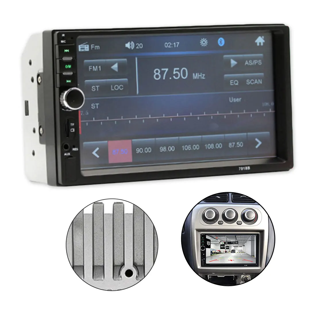 Новое поступление 2 Din автомагнитола Bluetooth Автомобильный мультимедийный плеер " HD сенсорный Автомагнитола MP5 USB аудио стерео с камерой заднего вида