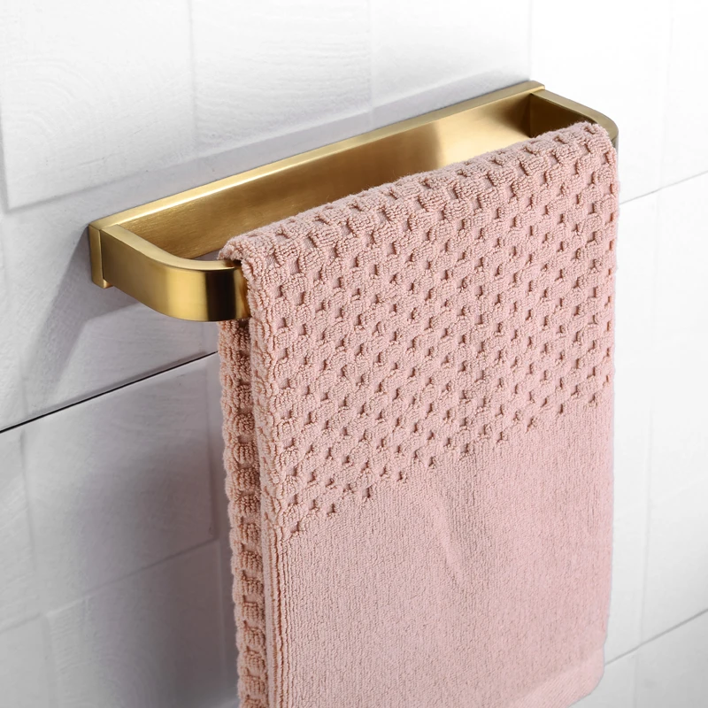 Золотистая вешалка для полотенец держатель из нержавеющей стали|Кольца