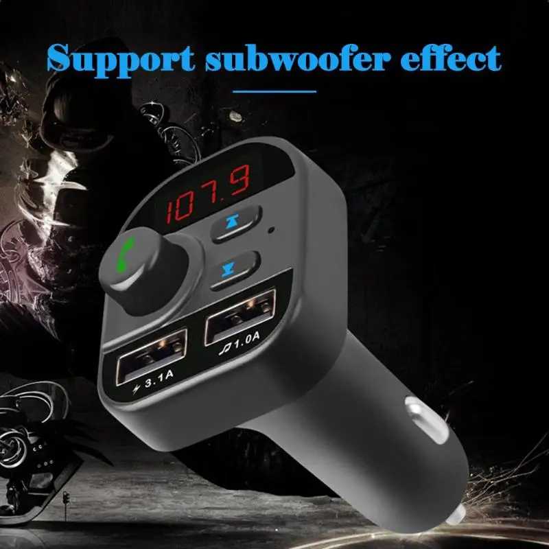 VODOOL 805E Bluetooth 5 0 FM передатчик громкой связи автомобильный комплект MP3 музыкальный