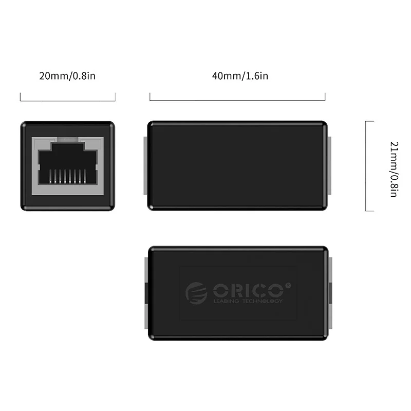 ORICO PUG MTM RJ45 Женский к Famale сетевой разъем LAN адаптер Ethernet кабель удлинитель