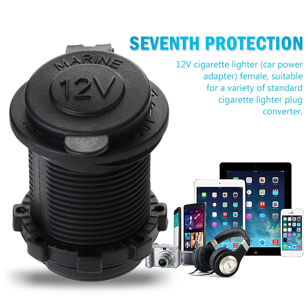 1 шт. универсальный автомобиль мотоцикл прикуривателя Питание розетка адаптер