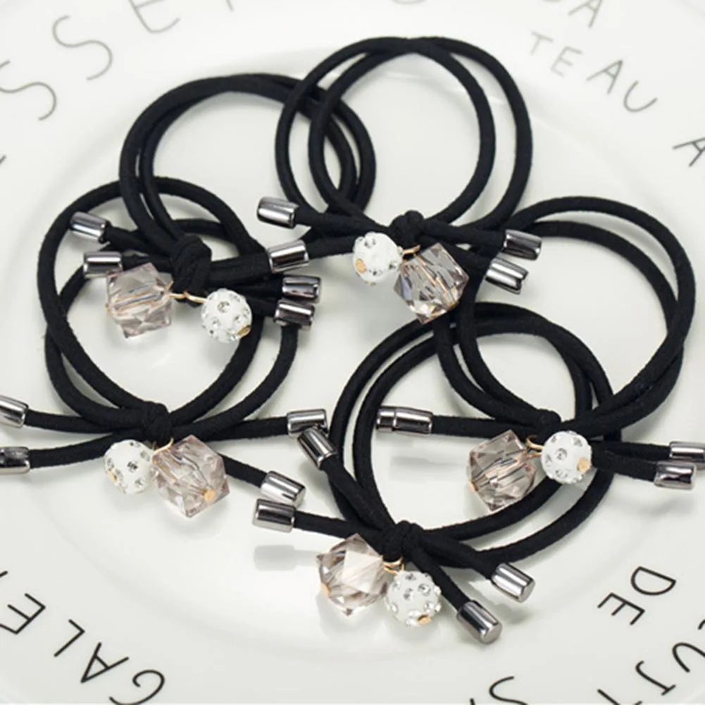 1 шт. Женская резинка для волос с жемчугом и цветком |