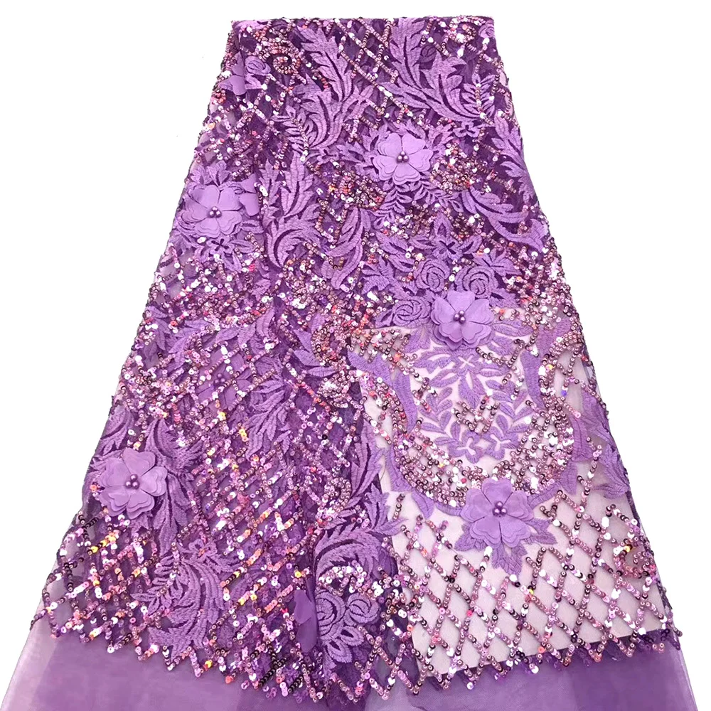 Нигерийский Свадебный кружевная ткань в африканском стиле высокого качества 3D