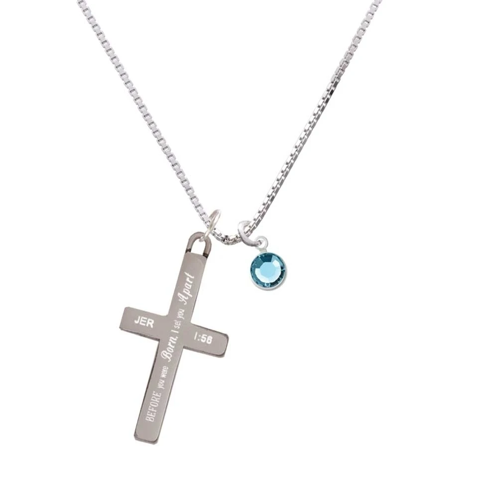 Кристалл Hot синий канал Drop я отделил вас Подвески с крестом|Подвески| |