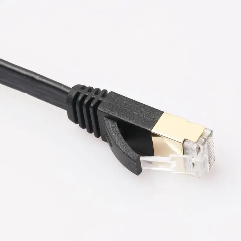 10 гигабитный плоский Ethernet Кабель для домашнего офиса CAT 7 RJ45 сетевой Lan кабель