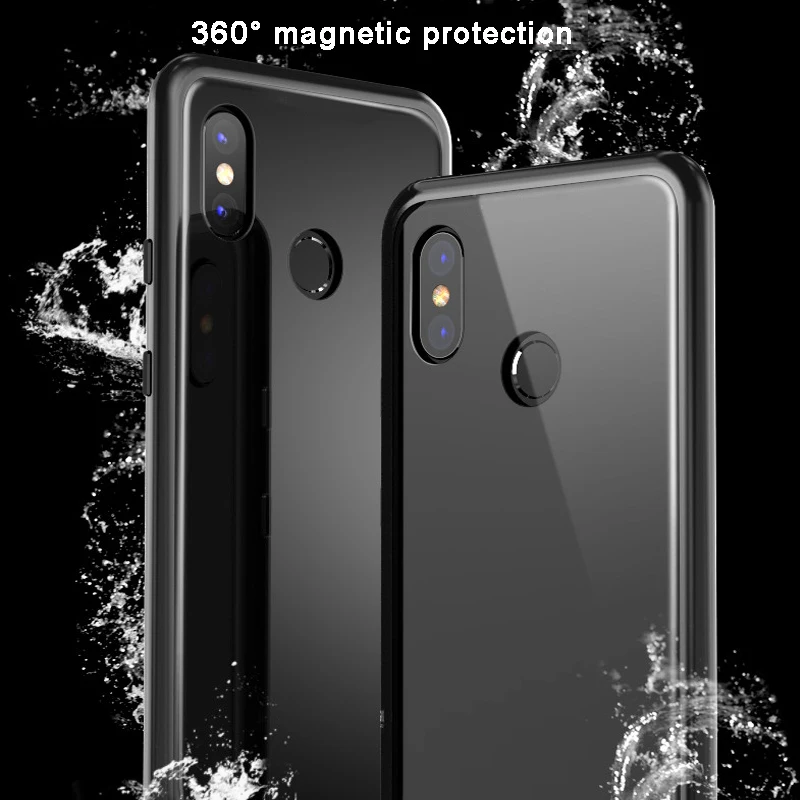 Магнитный адсорбционный чехол для Xiaomi 8 Lite Mi 9 light Pocophone F1 Redmi Note 7 6 5 Pro mi9 mi8 |