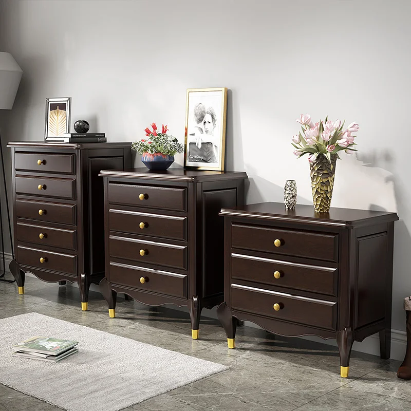 Деревянная винтажная мебель американский кантри cassettiera muebles de sala потертый