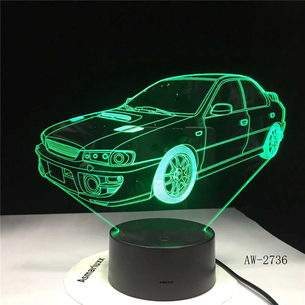 Автомобильный 3D ночник градиентный Jeep Shape USB прикроватная лампа для спальни