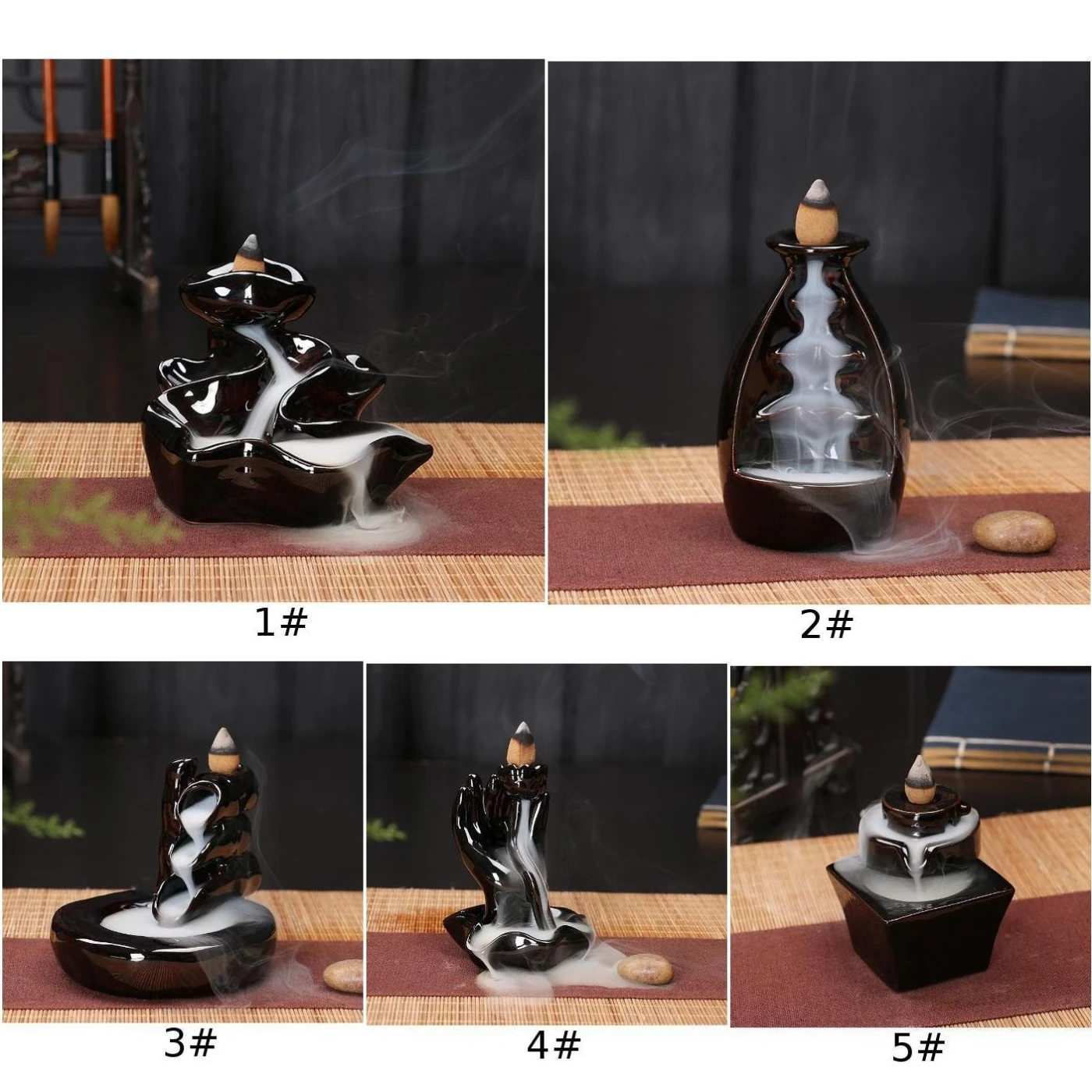 Керамическая дымовая горелка с водопадом для благовоний держатель ароматерапии