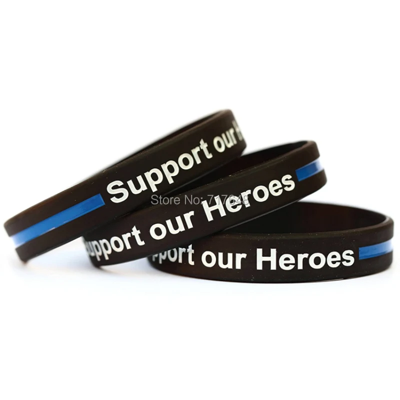 100 шт. силиконовые браслеты с надписью Our Heroes|Браслеты-манжеты| |