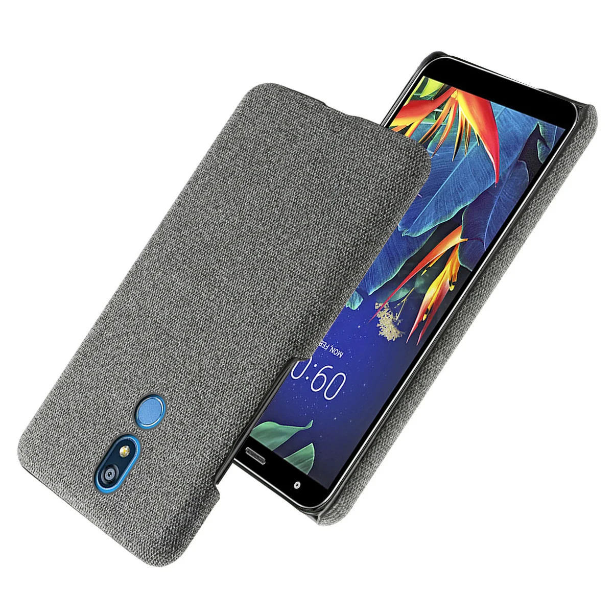 for LG K40 Case Ultra Thin Slim Hard PC Felt Woven Design Fabric Cloth Shockproof Fundas G8 Mobile Phone Shell |