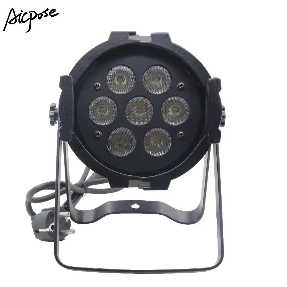 8 шт./лот 7x10 Вт Par Light RGBW 4 в 1/RGBWA 5 UV 6 1 алюминиевые светодиодные DMX лампы управления