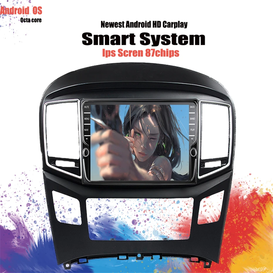 Android 8 1 Fit HYUNDAI H1 grand starex H путешествия брюки карго iLOAD 2016 2017 2018 автомобильный DVD плеер