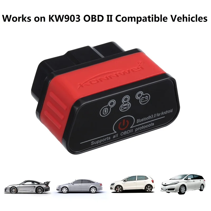 KONNWEI KW903 OBD II инструмент для самостоятельной диагностики стабильное беспроводное