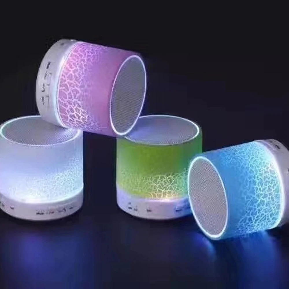 Портативные красочные мини Bt колонки беспроводные Hands Free LED спикер TF USB FM звук
