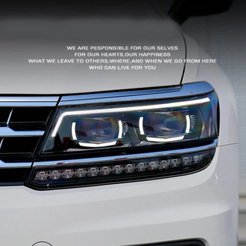 Roadot автомобиль для VW Tiguan фары 2017 головная лампа светодиодная фара динамическая