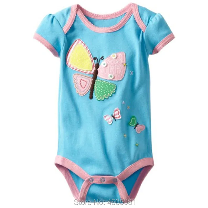 

New 2019 Brand Quality 100% Cotton Summer Baby Girl Short Sleeve Clothing Ropa Bebe Newborn Clothes Bodysuits Creepers Jumpsuits