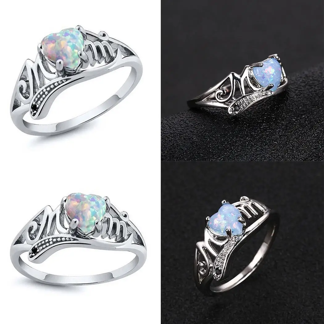 New Women Fashion Casual Artificial Gem Jewelry Charm Silver Wedding Ring | Украшения и аксессуары