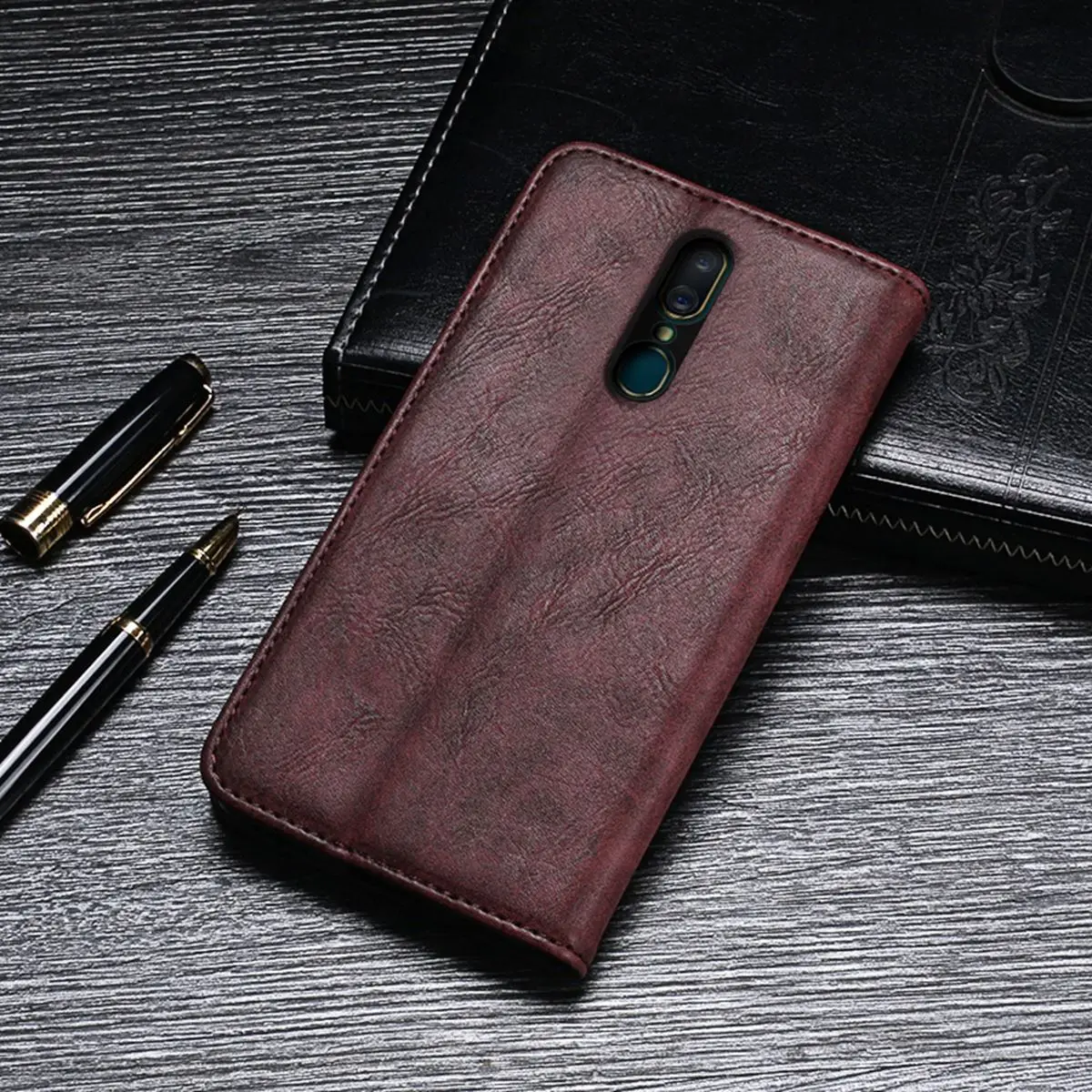 Для OPPO F11/F11 Pro/A9/Realme 3/Reno винтажный Чехол бумажник из искусственной кожи с