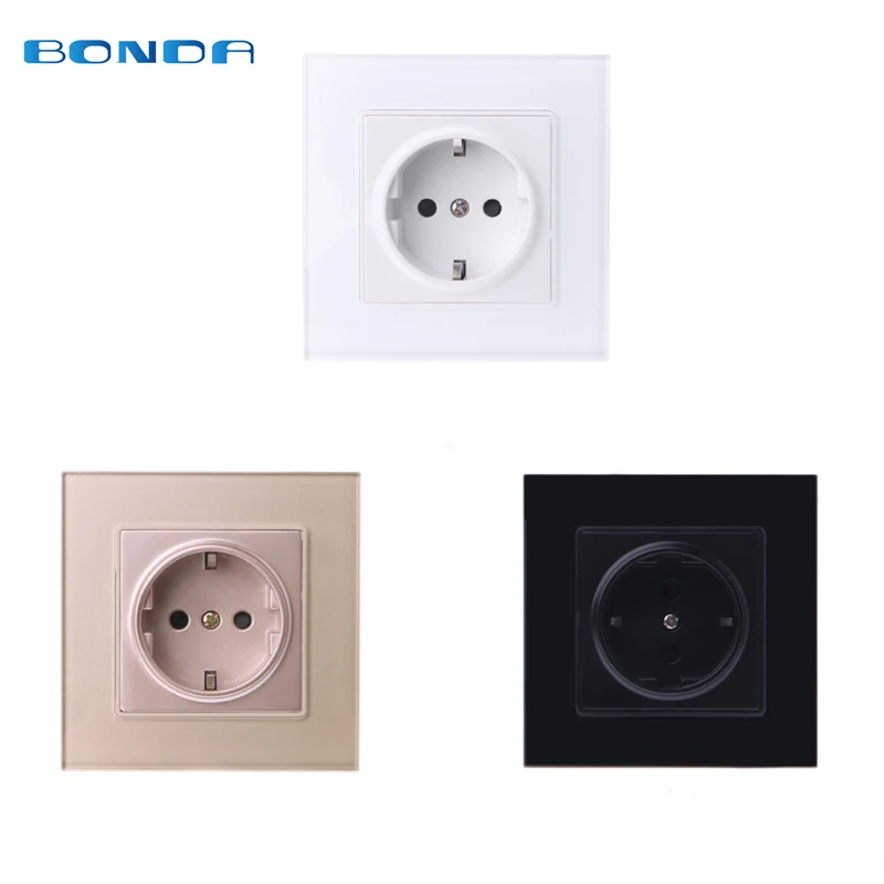 16A EU Standard 86 Type Wall Power Socket Glass Charger Adapter Panel 110V-250V L15 | Обустройство дома