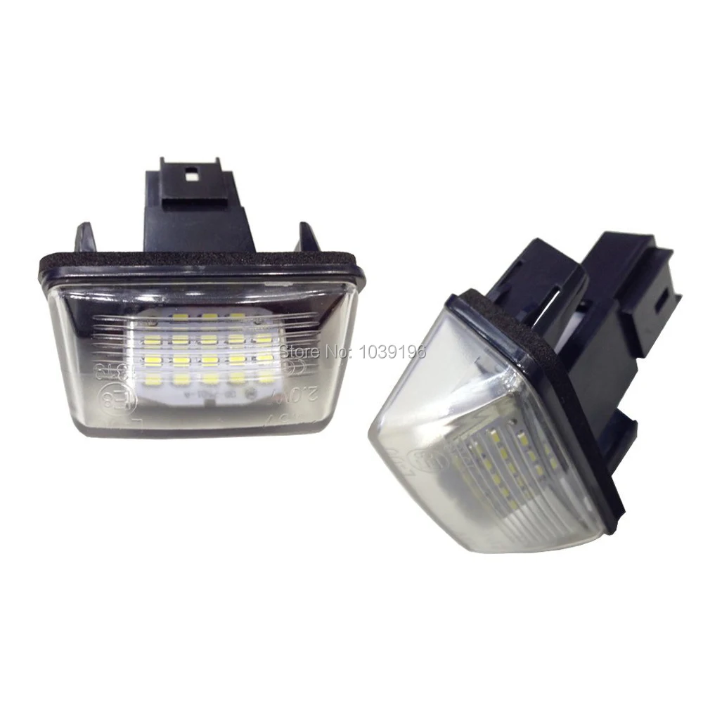 2 светодиодный ных лампы для номерного знака Peugeot 206 207 307 308 406 5008 Citroen C3 C4 C5 C6 Berlingo SAXO