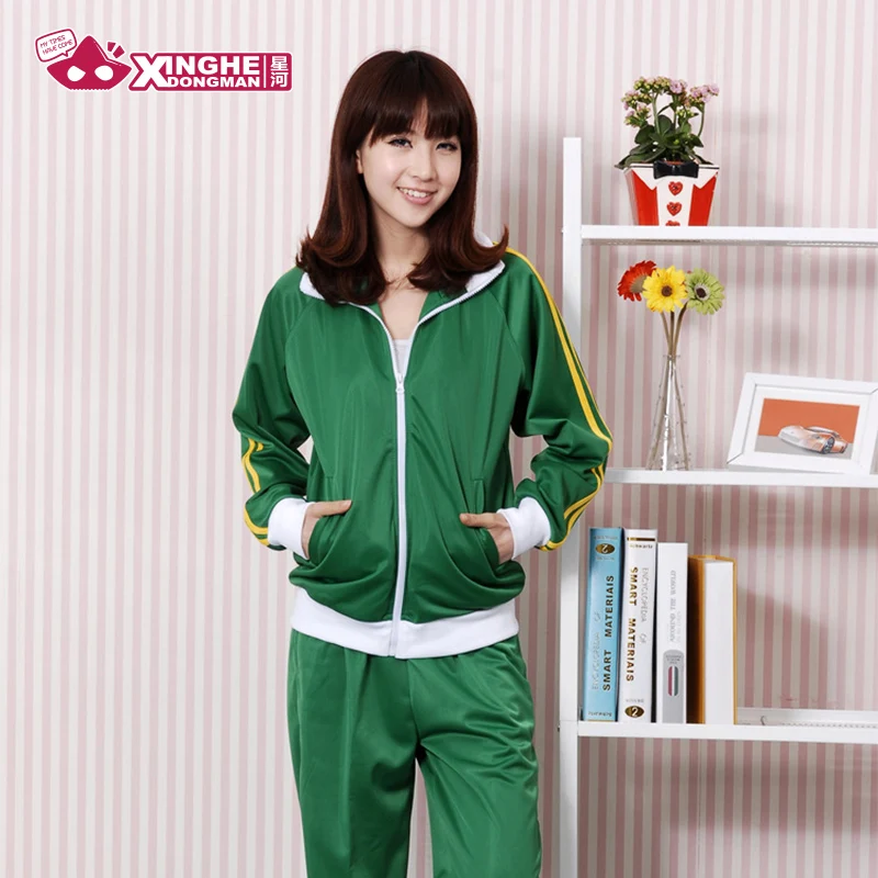 

Milky Way Anime VOCALOID Miku Cosplay Costume Sportswear Suits Green Costume