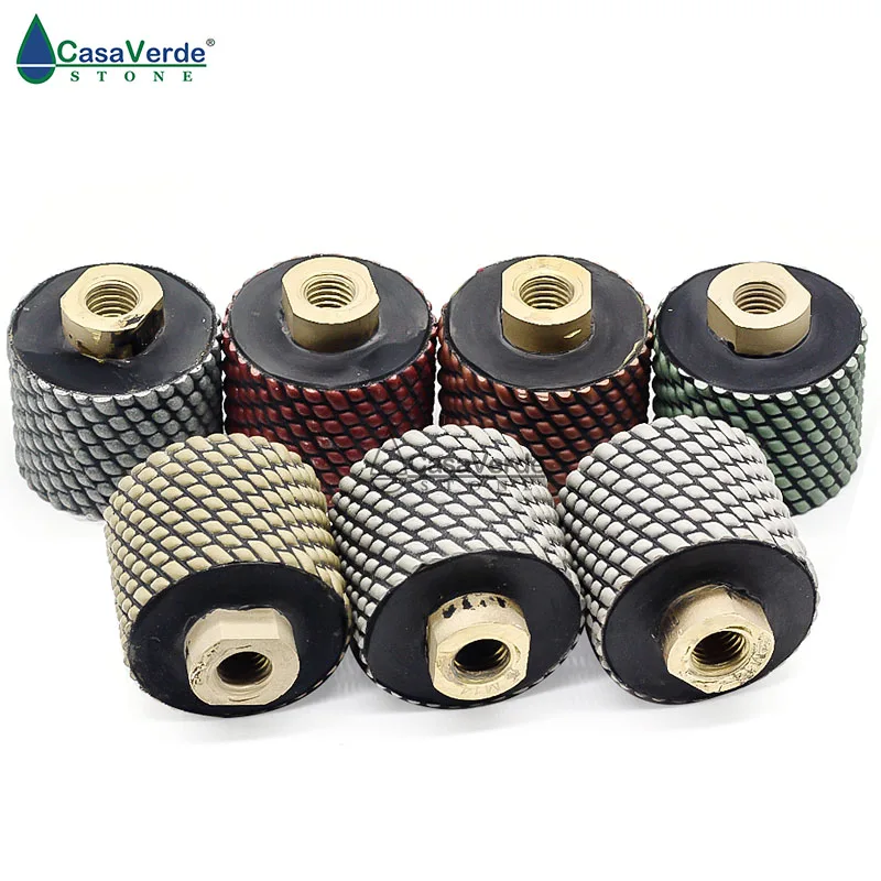 Free shipping DC-DDWPP02 arbor 5/8-11  inch 2 inch diamond resin dry diamond drum wheels for polishing granite and marble stone