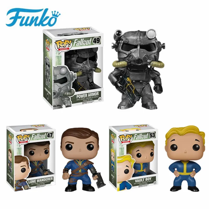 

Disney Gaming Heads Fallout # 47 Vault Boy #49 Power Armor Action Figure Toys for Birthday Gift Collection For Movie Fans