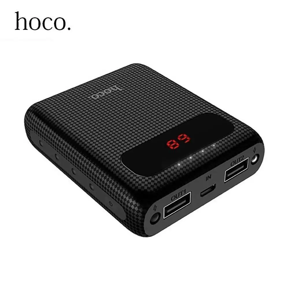 HOCO Mini Power Bank 10000 мАч Внешний аккумулятор портативный мобильный телефон зарядка Dual