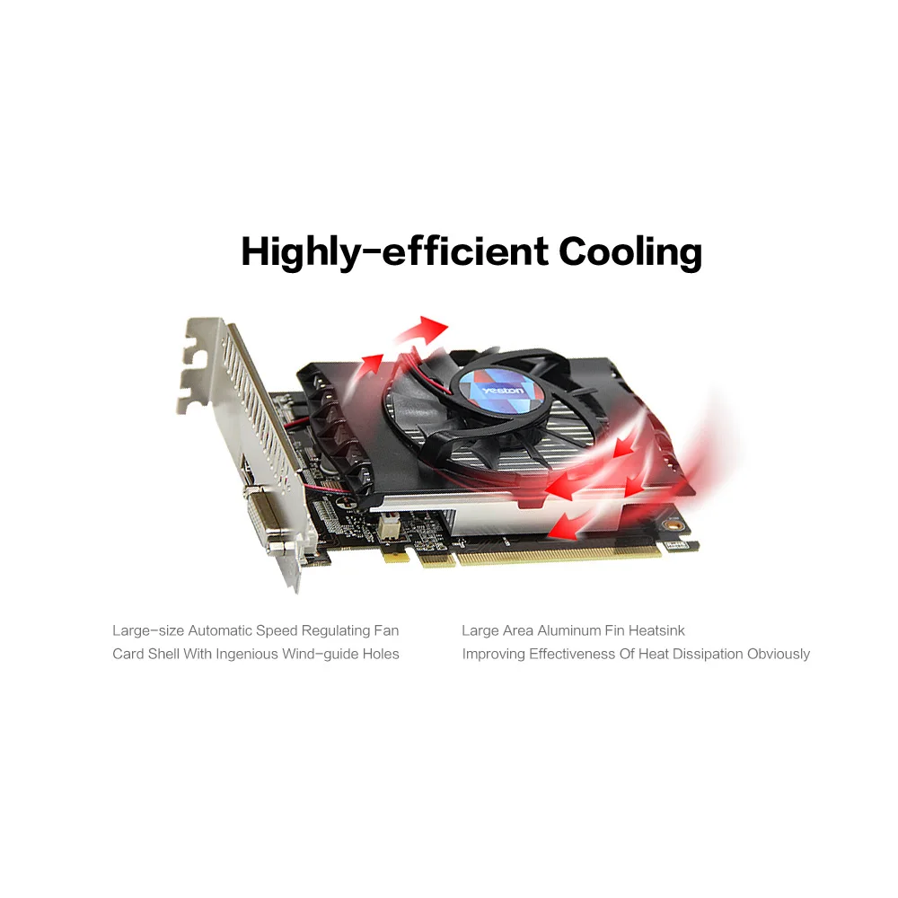 Yeston Geforce Gt 1030 2 ГБ Gddr5 видеокарты Nvidia Pci Express 3 0 настольный компьютер ПК видеоигровая