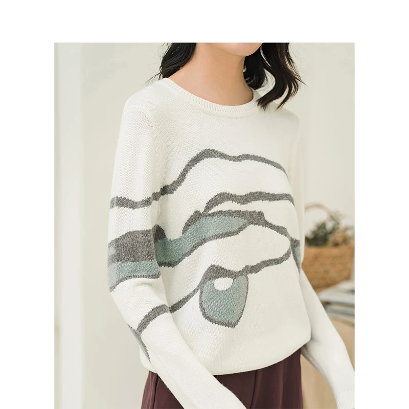 INMAN зимний модный свежий стиль Жак плетение Повседневный Свободный женский