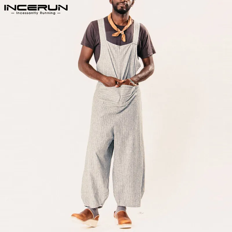 Комбинезон хип хоп простой мужской комбинезон широкие брюки мешковатые