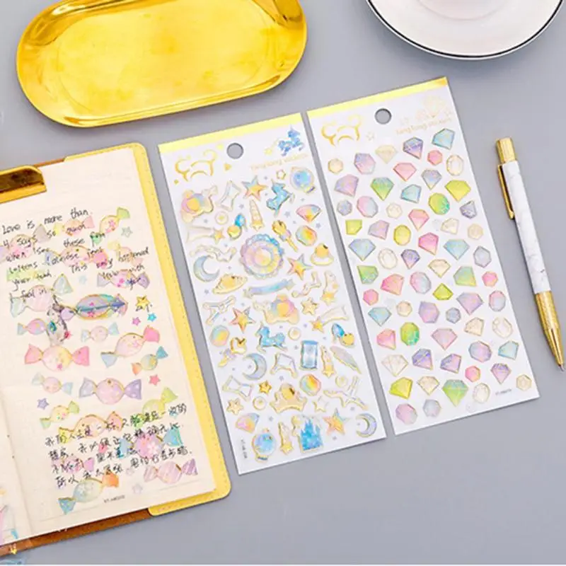 3D эпоксидная кристальная Бронзирующая прозрачная наклейка DIY Дневник ручной