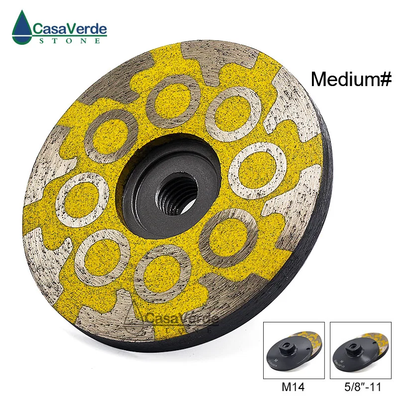 1pc/lot Medium Grit 4 inch100mm resin filled diamond grinding cup wheels for grinding and polishing stone