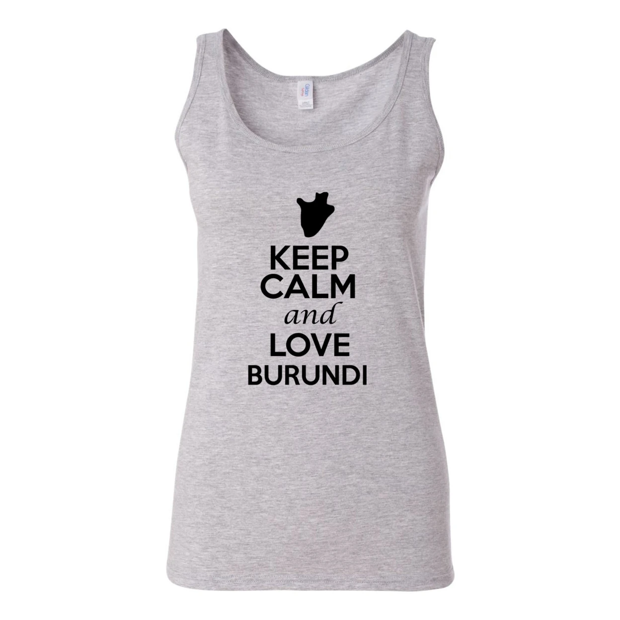Новый патриотический Топ без рукавов с надписью Keep Calm And Love Burundi Country 1252|Футболки| |