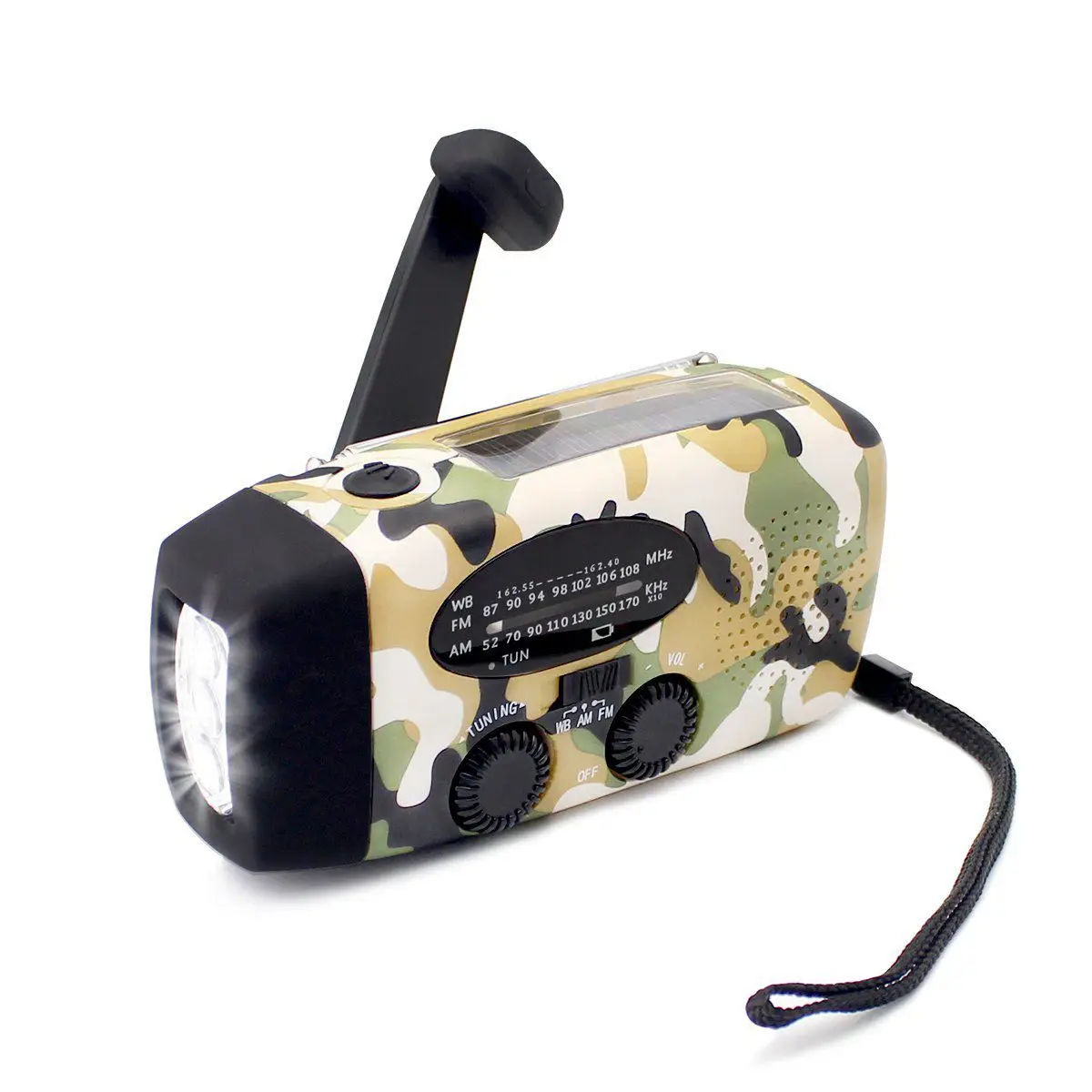Аварийное радио Динамо выживания Солнечная рукоятка самоуправляемая AM/FM/NOAA