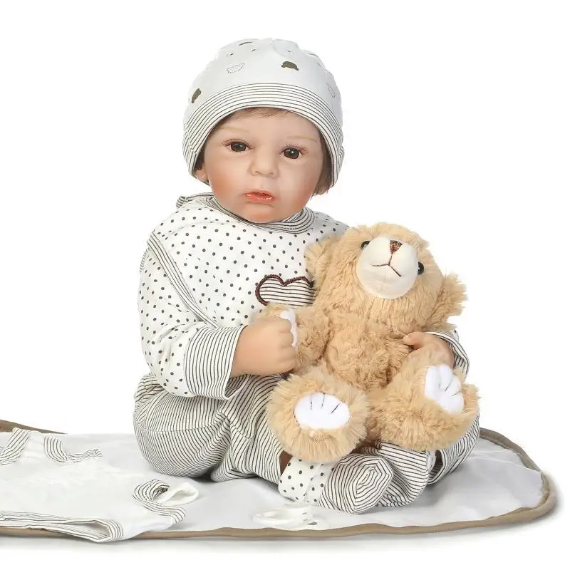Новое поступление Реалистичные куклы Reborn Babies коричневые голубые глаза