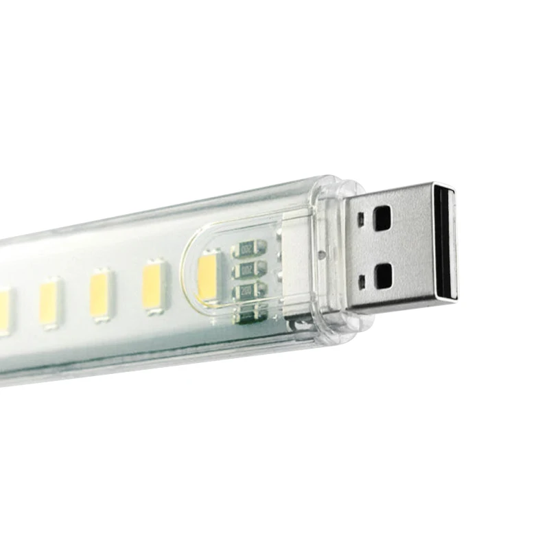 Яркий 8 Led ночник USB Светодиодная лампа для мобильного питания компьютерное