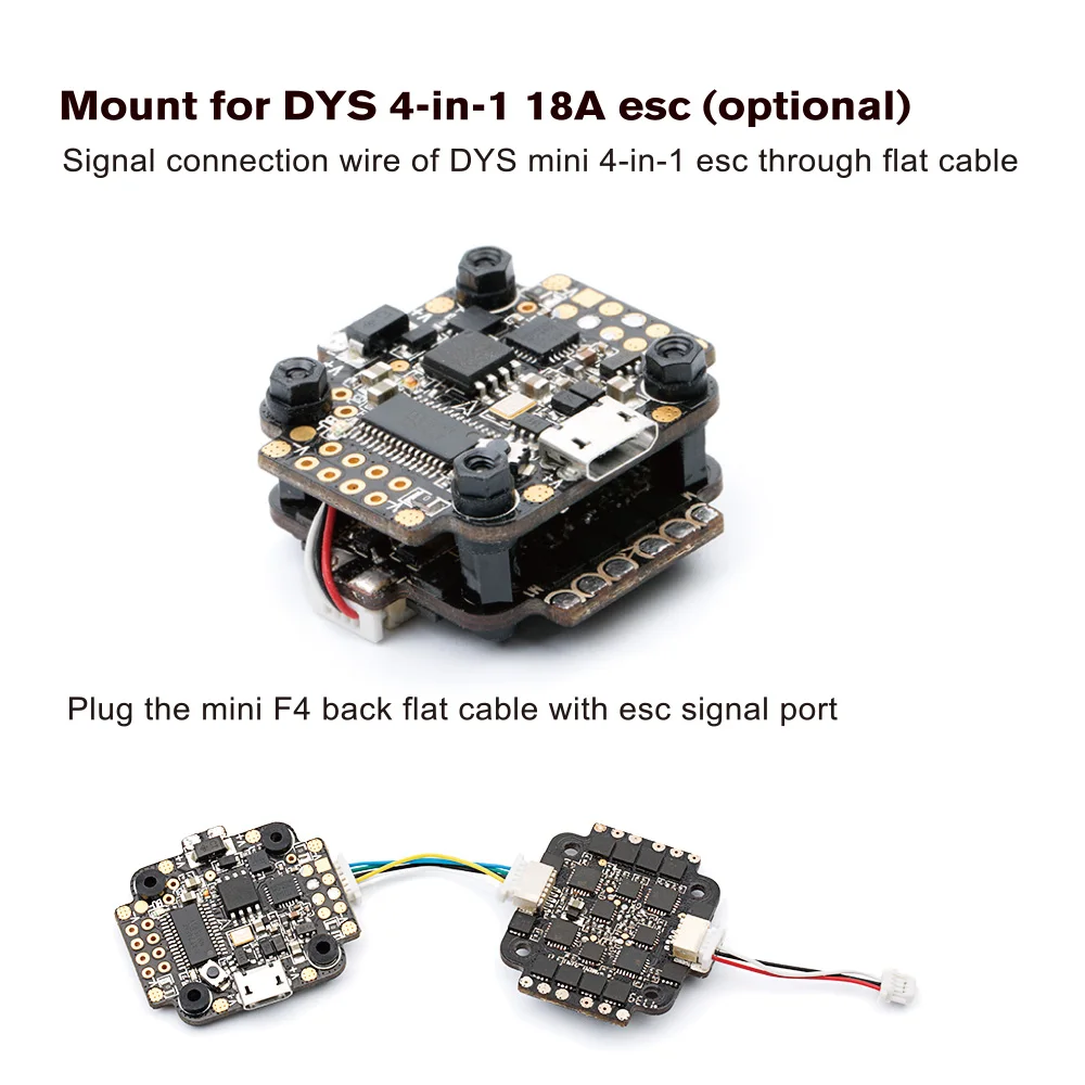 Контроллер полета DYS Mini F4 2 4s с 5V2A BEC измерителем тока OSD 20x20 мм монтажное отверстие