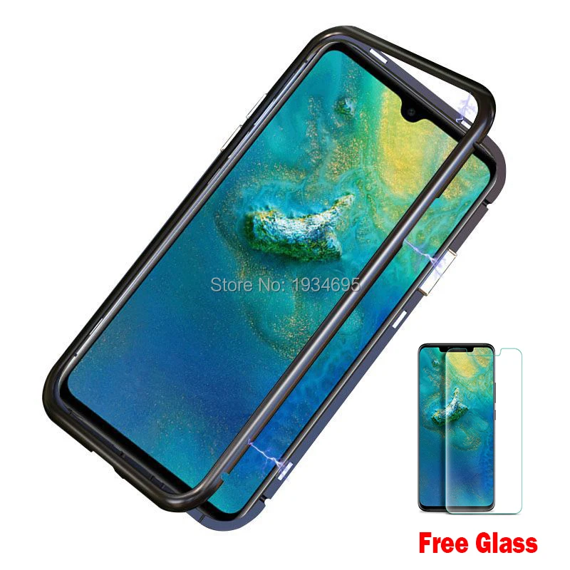 HUAWEI Mate 20 Pro Magnetic Adsorption Case Ultra Phone For Huawei X Magnet Tempered Glass |