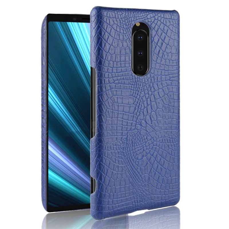 Чехол для Sony Xperia XZ 4 с крокодиловой текстурой Жесткий из поликарбоната + задняя