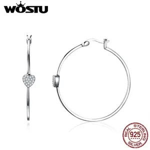 Серьги женские из серебра 925 пробы, с фианитами