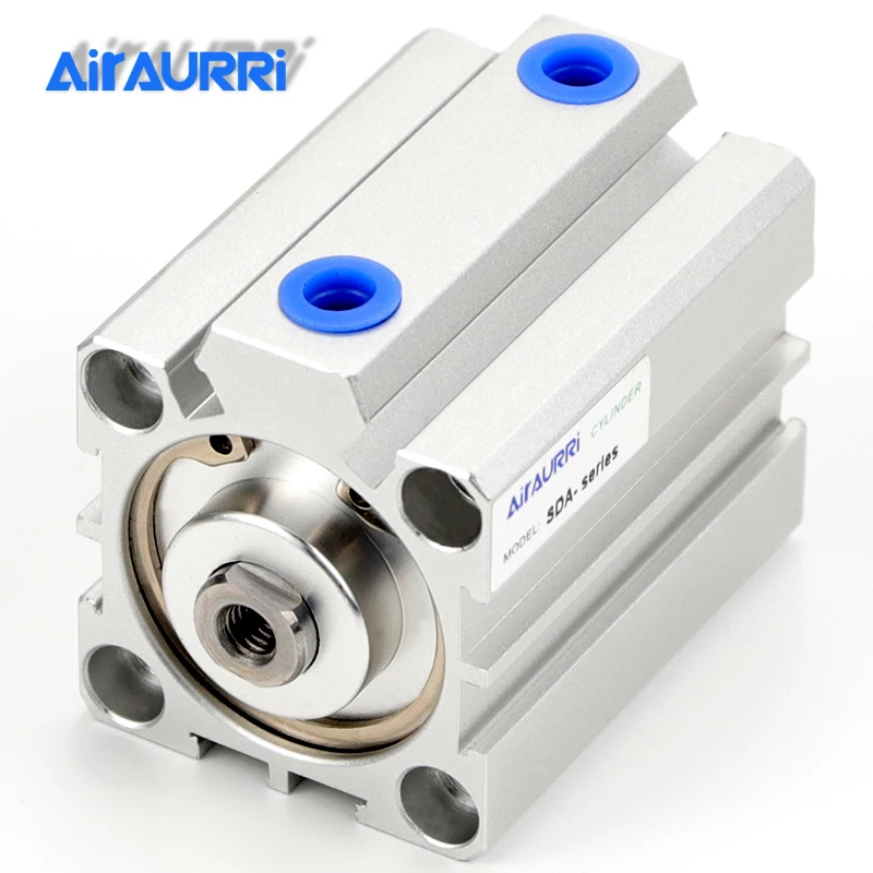 

SDA series 63mm Bore Pneumatic Compact air Cylinder Stroke to 5 10 15 20 25 30 35 40 45 50mm High quality double acting cylinder