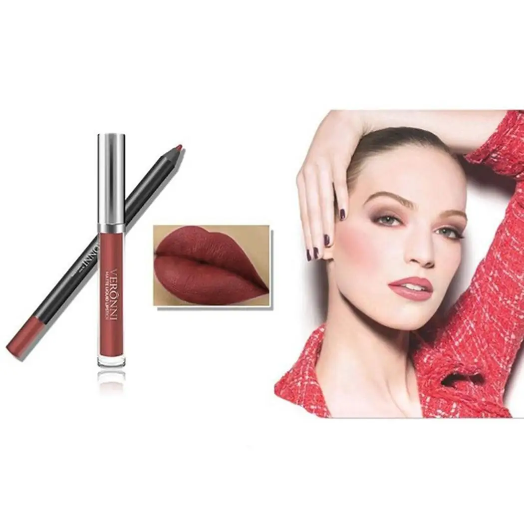 Lip Beauty Moisturizing Lasting Lipstick Glaze Casual Party Work Wedding etc Liner Set 1g 6ml |