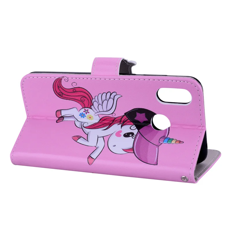 For Huawei Honor Play Case 6.3'' Unicorn Flip Wallet Leather Mirror Phone for Cover Fundas Accessories | Мобильные телефоны
