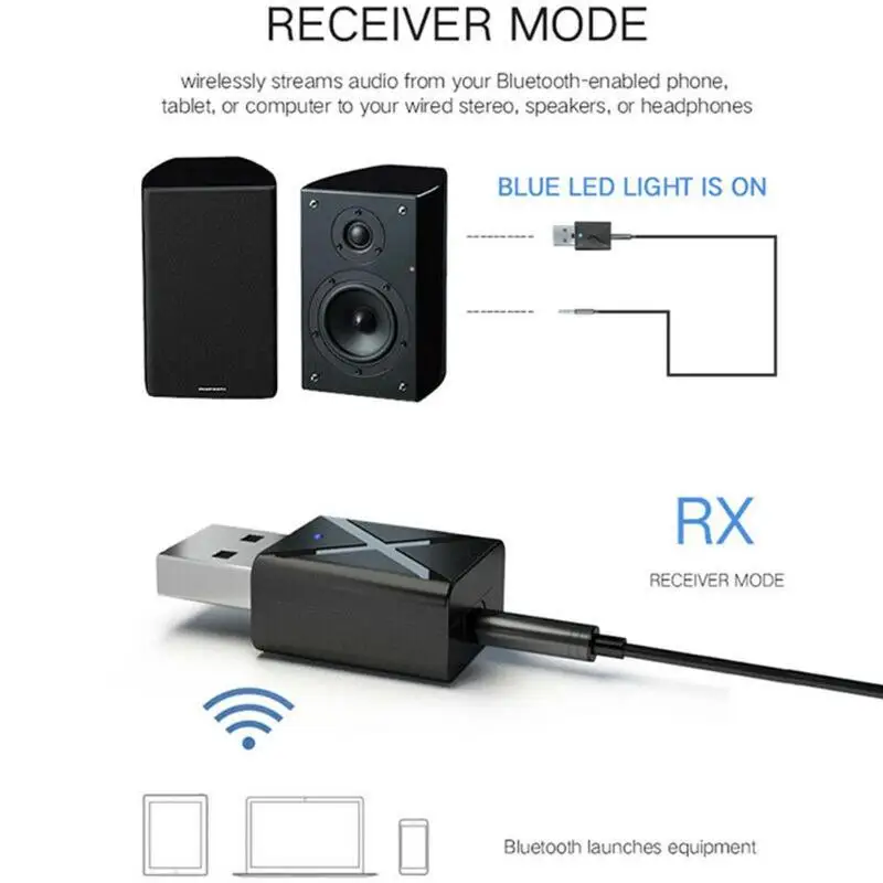 ALLOYSEED USB Bluetooth адаптер ключ для компьютера ПК PS4 ТВ Мышь с разъемом подачи внешнего